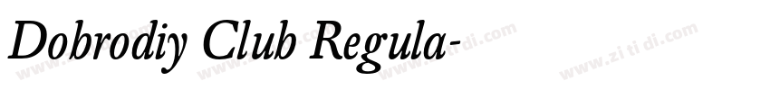 Dobrodiy Club Regula字体转换